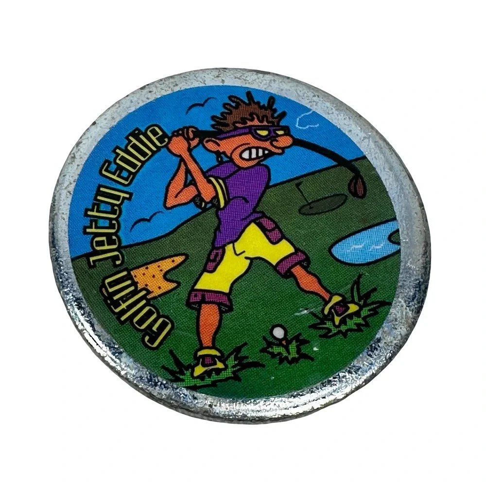 Vintage Jetty Eddie Metal Slammer Pogs Lot of‎ 8 90s Retro Sports Games Slams